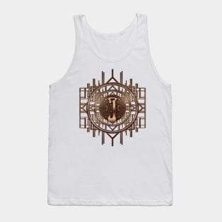 monogram j letter vintage art deco alphabet sticker gifts initials Tank Top